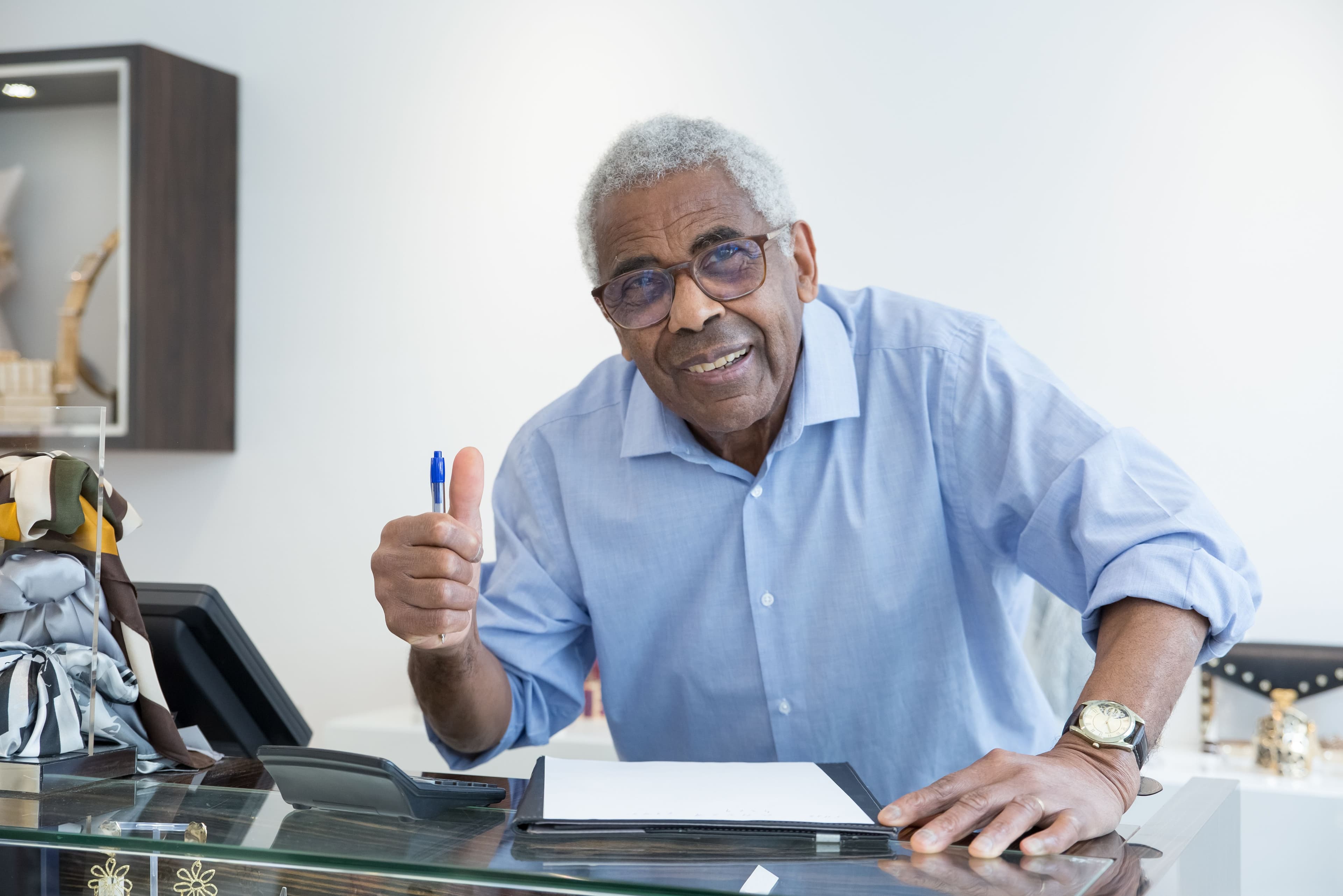 African entrepreneur working on laptop